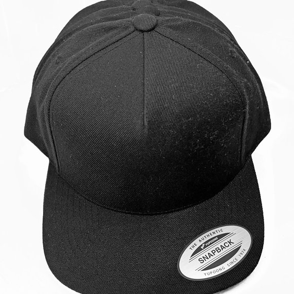 Yupoong 5089M 5-Panel Hi-Profile Flat Bill Wool Blend 8-Snapback Hat Bundle - Picture 3 of 8